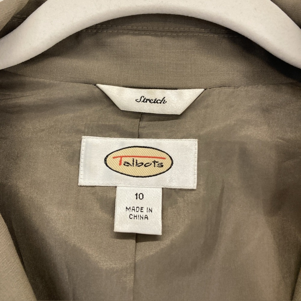 Talbots Olive Green Tailored Two-Button Blazer - image 2